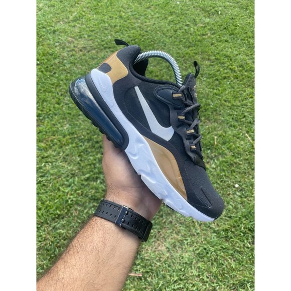 Nike Shoes - Nike Boys Air Max 270 React BQ0103-005 Black Running Shoes Sneakers Size 7Y - 8.